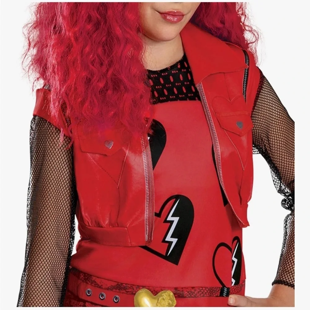NWT Disney RED  Descendants Costume Rise of Red  Halloween Cosplay Dress Up